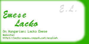 emese lacko business card